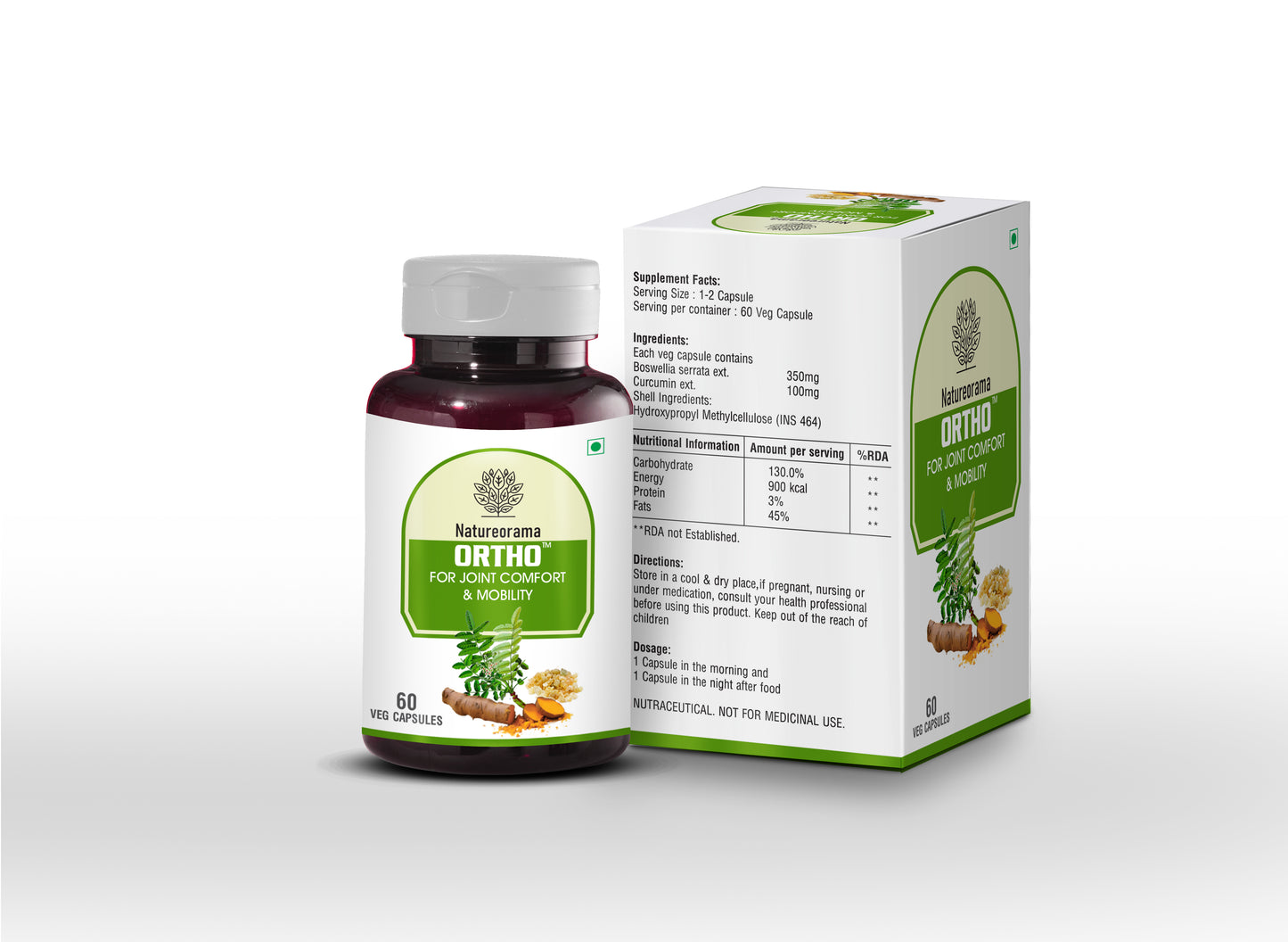 Ortho Capsules – Natural Joint Support with Boswellia & Curcumin for Arthritis Relief