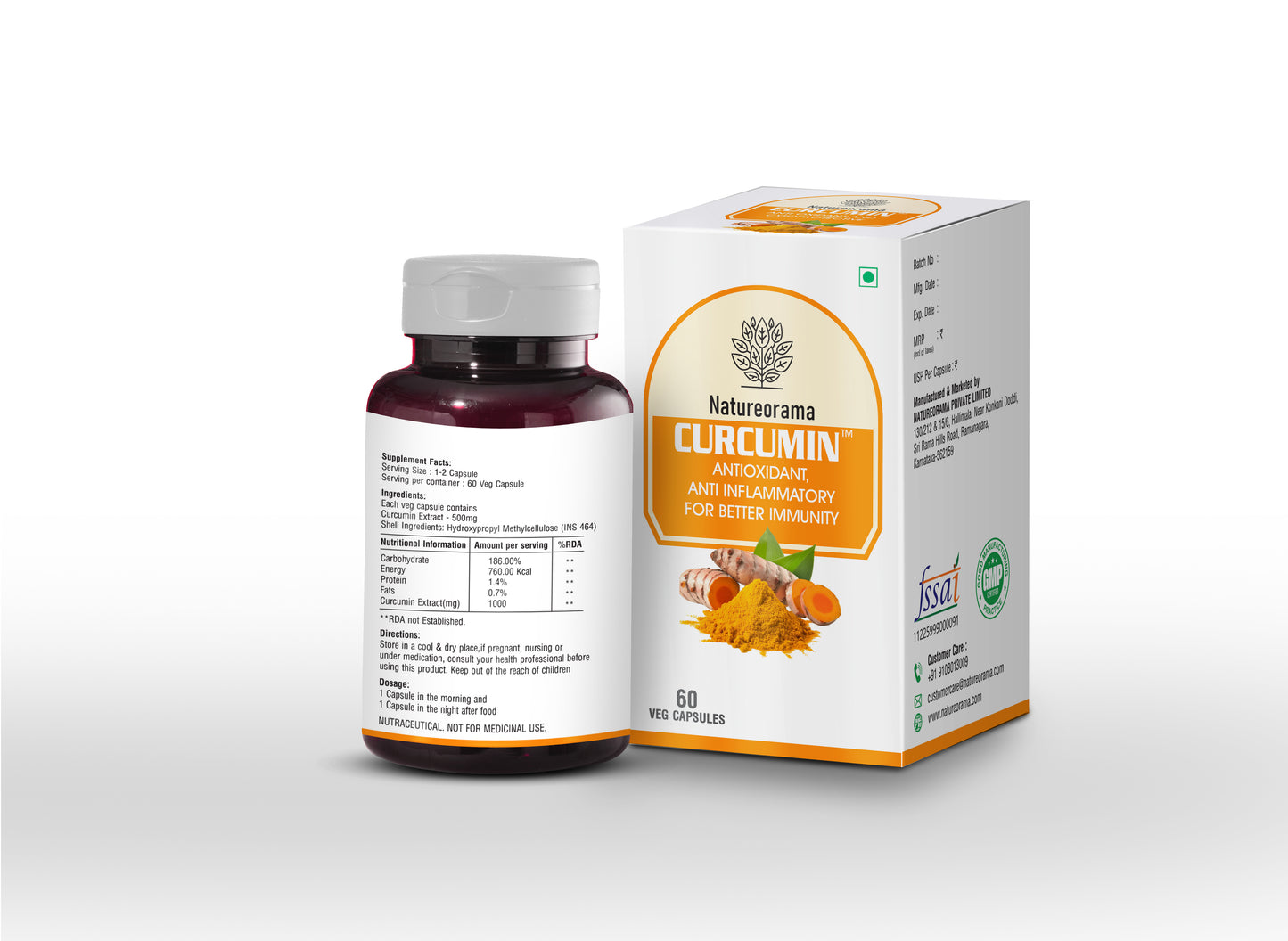Curcumin Capsules - “Anti-Oxidant & Anti-Inflammatory for Better Immunity”