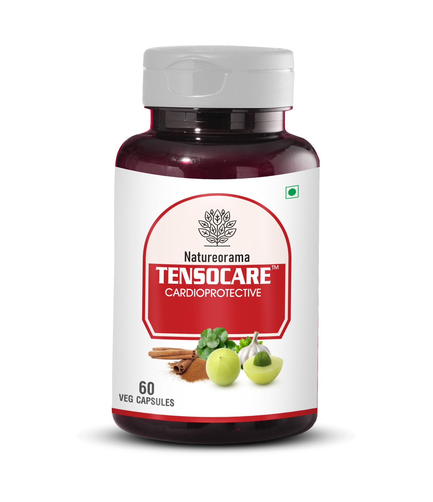 Tenso Care Capsules – Ayurvedic Cardiovascular Support with Arjuna, Amla & Garlic