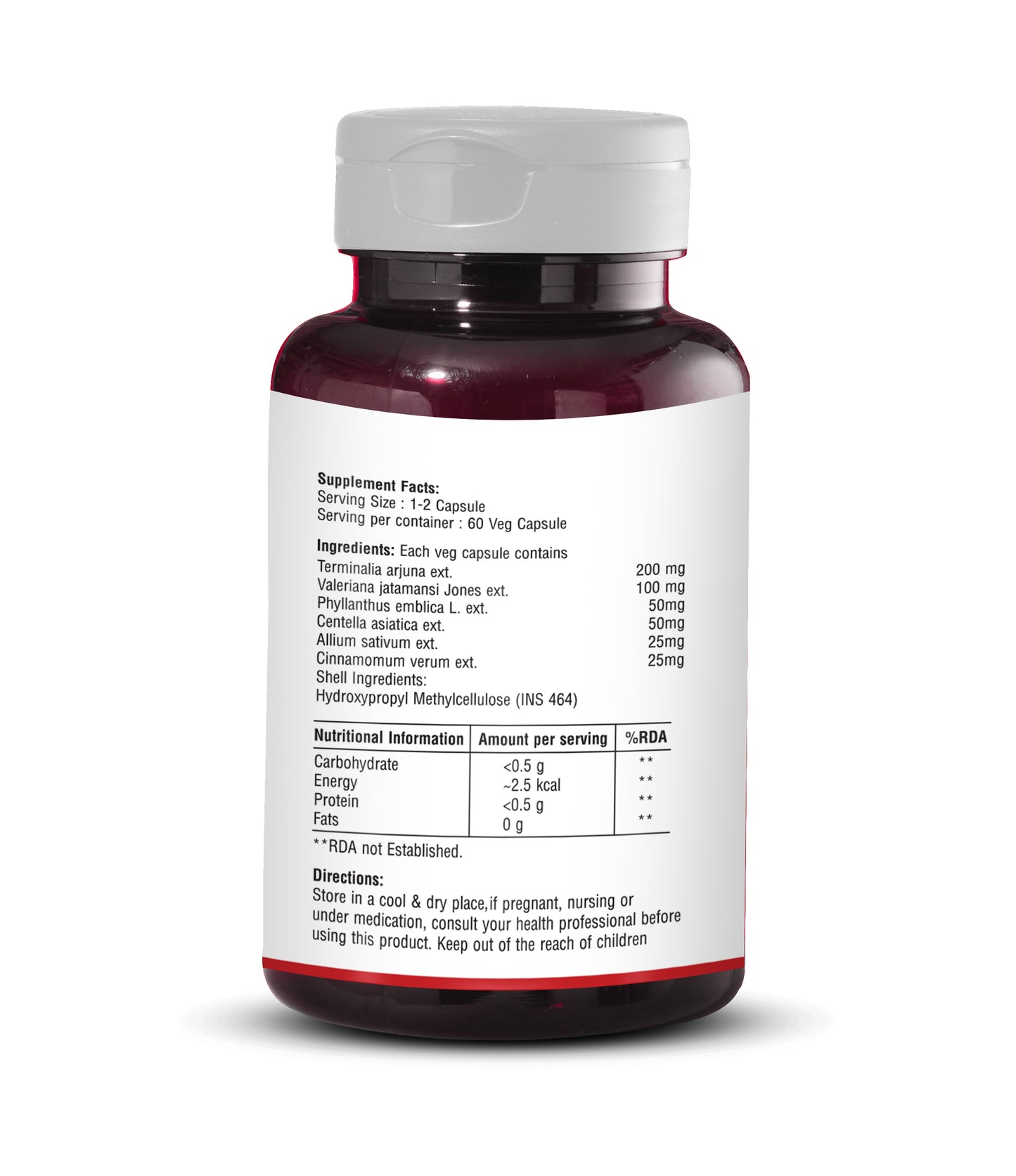 Tenso Care Capsules – Ayurvedic Cardiovascular Support with Arjuna, Amla & Garlic