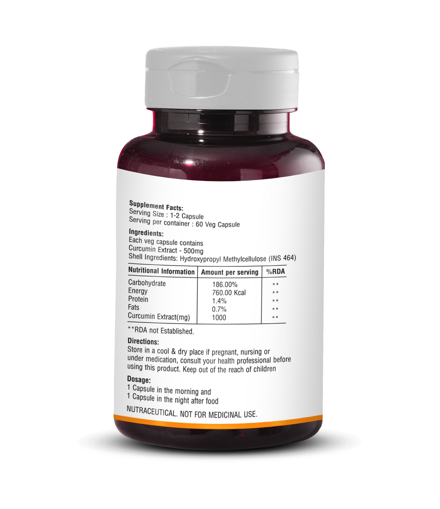 Curcumin Capsules - “Anti-Oxidant & Anti-Inflammatory for Better Immunity”
