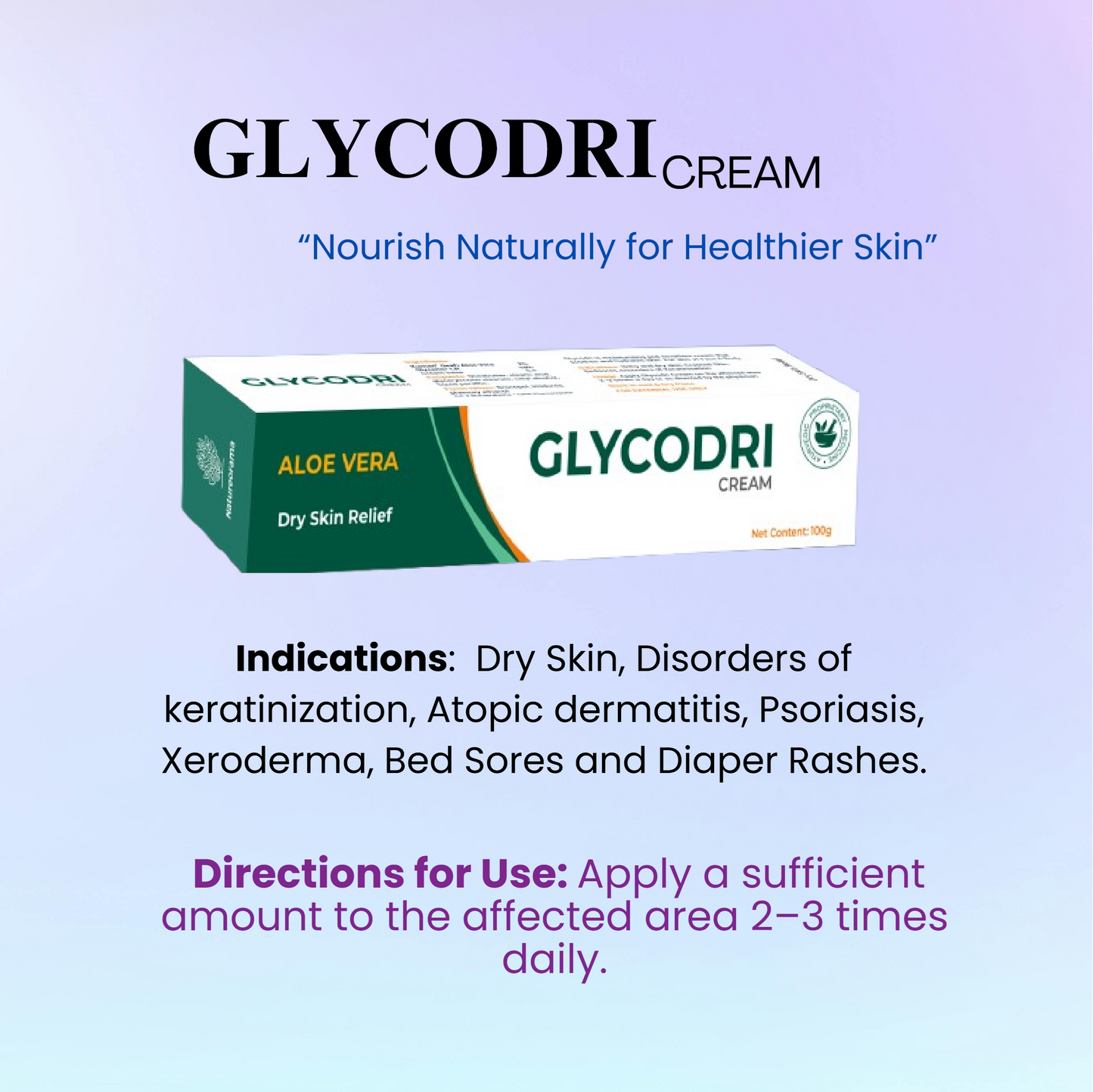 Glycodri Cream – Aloe Vera & Shea Butter – Dry Skin Relief